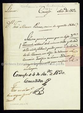 Alvarez Cue, Fernando - Licencia de embarque isla de Cuba