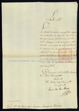 González de Noriega, Manuel - Licencia de embarque isla de Cuba
