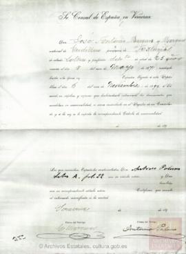 Marques Marques, José Antonio - Cédula de nacionalidad