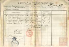 16-Lista de embarque de emigrantes
