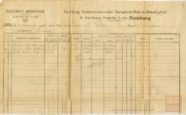 34- Lista de embarque de emigrantes