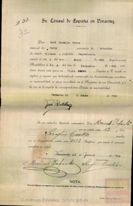 Rotella Matas, José - Cédula de nacionalidad