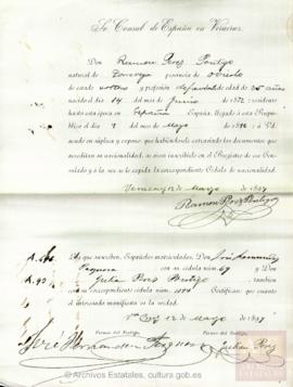 Pérez Pontigo, Ramón - Cédula de nacionalidad