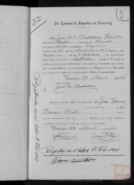 Ardisana Pérez, José María - Cédula de nacionalidad