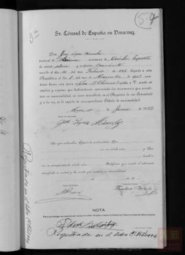 López Miranda, José- Cédula de nacionalidad
