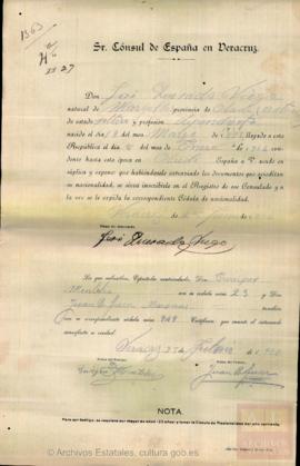 Quesada Viego, José - Cédula de nacionalidad