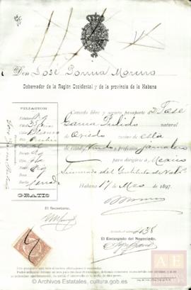 García Pulido, José - Pasaporte