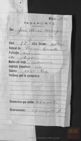 Alvarez Noriega, José - Pasaporte