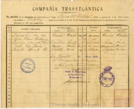 111-Lista de embarque de emigrantes