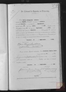Bengoechea Alvarez, Marino - Cédula de nacionalidad