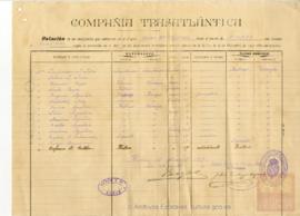108-Lista de embarque de emigrantes