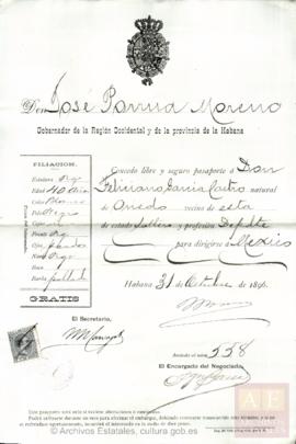 García Castro, Feliciano - Pasaporte