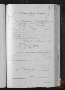 González Rodríguez, Laureano - Cédula de nacionalidad