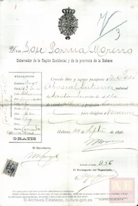 Abascal Gutiérrez, José - Pasaporte