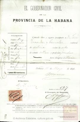 Fernández González, José - Pasaporte