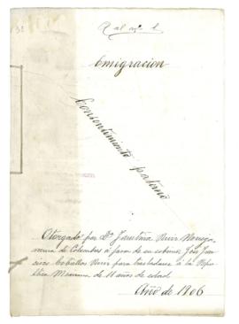 José Francisco Cobiella Ruiz. Permiso para embarcar.